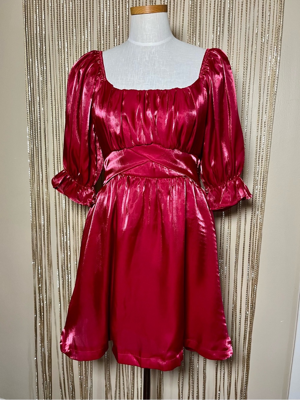 Peach Love California Dorothy Candy Apple Mini Dress
